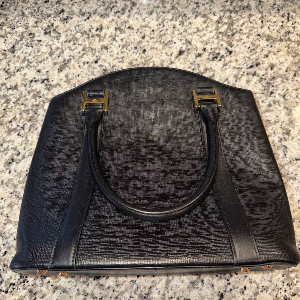 MCM Black Leather Top-Handle Satchel - Picture 6 of 8